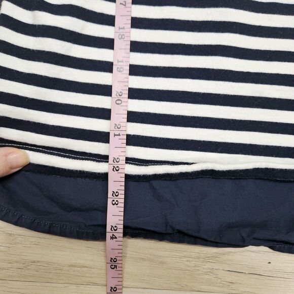 J. Crew Womens Navy Blue Stripe Longsleeve Shirt XS Cotton - Picture 6 of 10